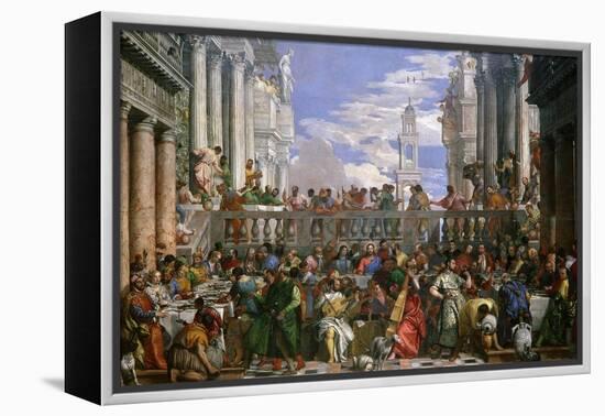 The Wedding at Cana, Painted 1562-63-Paolo Veronese-Framed Premier Image Canvas