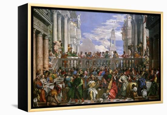 The Wedding at Cana, Painted 1562-63-Paolo Veronese-Framed Premier Image Canvas