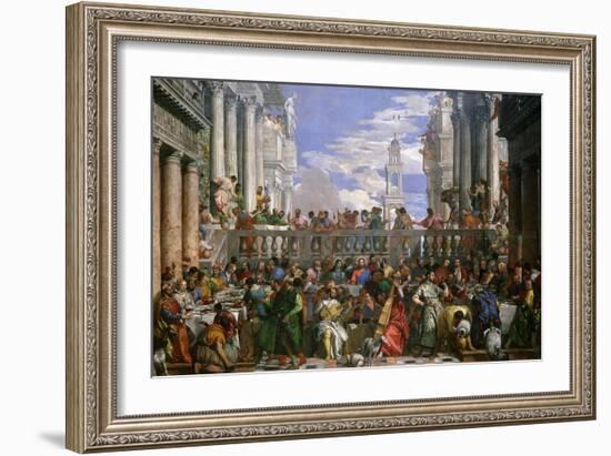 The Wedding at Cana, Painted 1562-63-Paolo Veronese-Framed Giclee Print