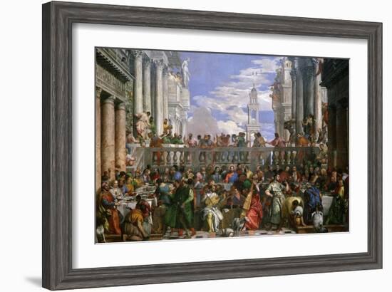 The Wedding at Cana, Painted 1562-63-Paolo Veronese-Framed Giclee Print