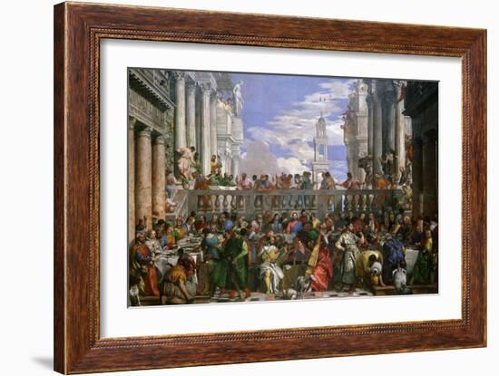 The Wedding at Cana, Painted 1562-63-Paolo Veronese-Framed Giclee Print