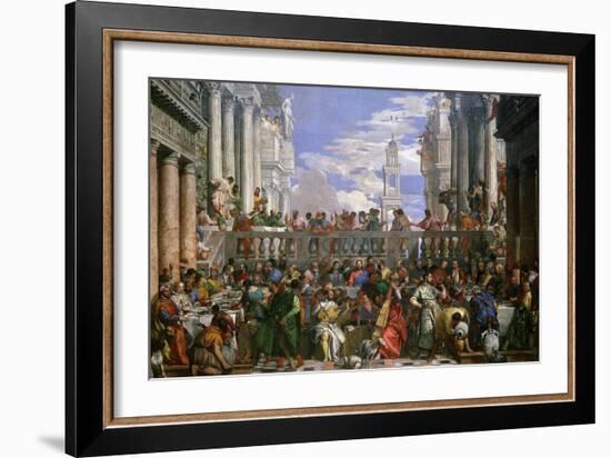 The Wedding at Cana, Painted 1562-63-Paolo Veronese-Framed Giclee Print