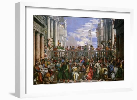 The Wedding at Cana, Painted 1562-63-Paolo Veronese-Framed Giclee Print