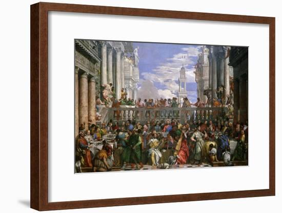 The Wedding at Cana, Painted 1562-63-Paolo Veronese-Framed Giclee Print