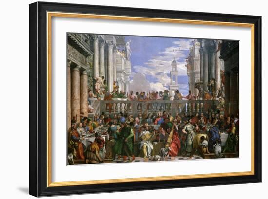 The Wedding at Cana, Painted 1562-63-Paolo Veronese-Framed Giclee Print