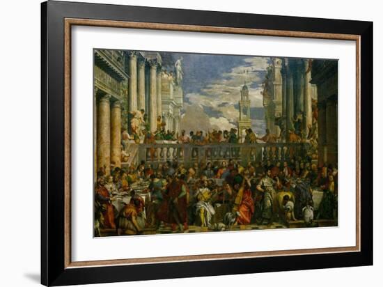 The Wedding at Cana, Photograph Before Restoration-Paolo Veronese-Framed Giclee Print