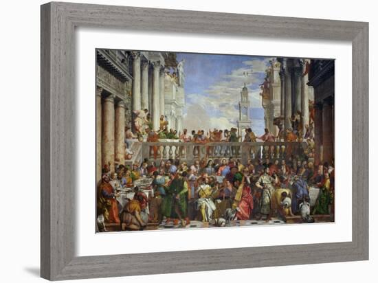 The Wedding at Cana (Post-Restoration)-Paolo Veronese-Framed Giclee Print