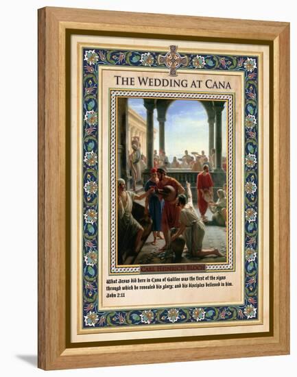 The Wedding at Cana: Turning Water into Wine-Carl Bloch-Framed Premier Image Canvas