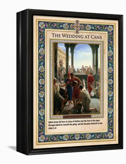 The Wedding at Cana: Turning Water into Wine-Carl Bloch-Framed Premier Image Canvas