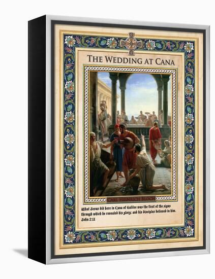 The Wedding at Cana: Turning Water into Wine-Carl Bloch-Framed Premier Image Canvas