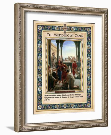 The Wedding at Cana: Turning Water into Wine-Carl Bloch-Framed Giclee Print