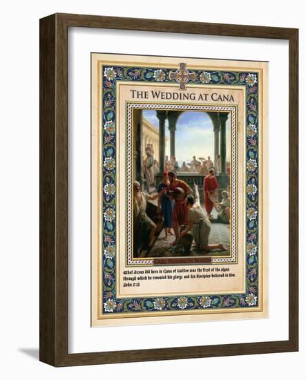 The Wedding at Cana: Turning Water into Wine-Carl Bloch-Framed Giclee Print