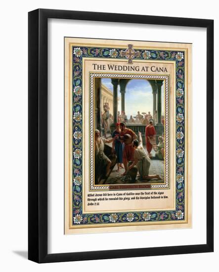 The Wedding at Cana: Turning Water into Wine-Carl Bloch-Framed Giclee Print