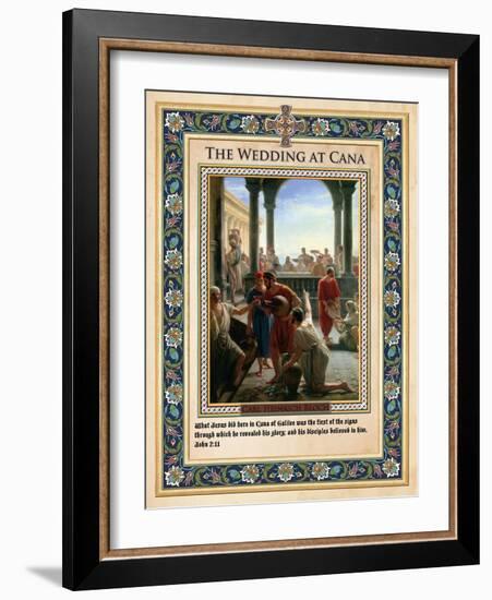 The Wedding at Cana: Turning Water into Wine-Carl Bloch-Framed Giclee Print