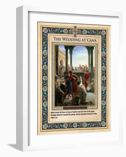 The Wedding at Cana: Turning Water into Wine-Carl Bloch-Framed Giclee Print