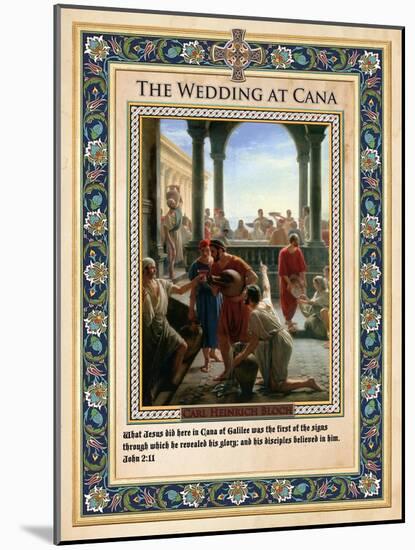 The Wedding at Cana: Turning Water into Wine-Carl Bloch-Mounted Giclee Print
