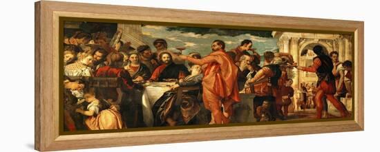 The Wedding at Cana (With Veronese's Self-Portrait)-Paolo Veronese-Framed Premier Image Canvas