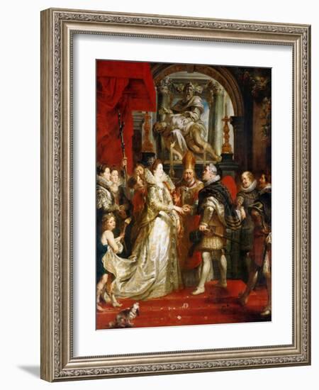 The Wedding by Proxy of Marie De' Medici to King Henry IV-Peter Paul Rubens-Framed Giclee Print