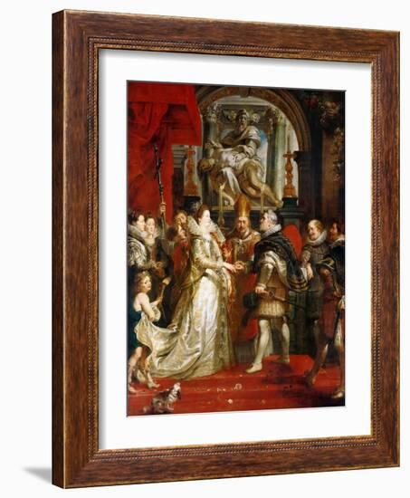 The Wedding by Proxy of Marie De' Medici to King Henry IV-Peter Paul Rubens-Framed Giclee Print