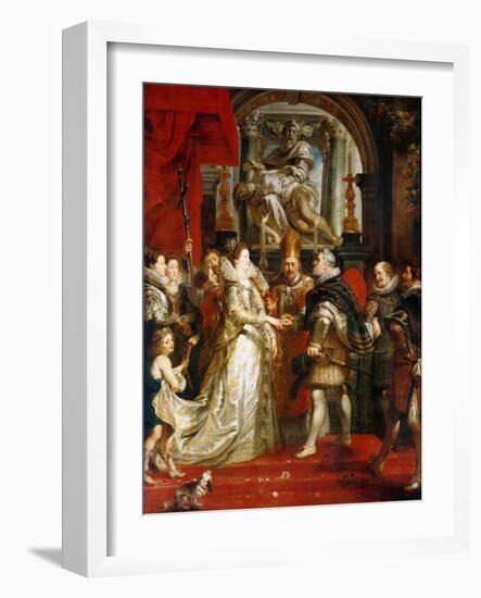 The Wedding by Proxy of Marie De' Medici to King Henry IV-Peter Paul Rubens-Framed Giclee Print