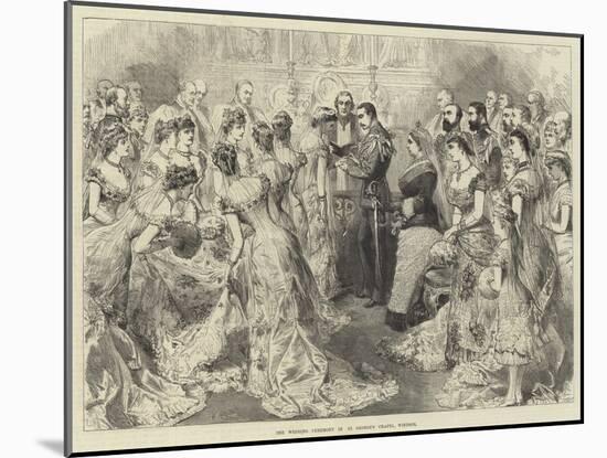 The Wedding Ceremony in St George's Chapel, Windsor-null-Mounted Giclee Print