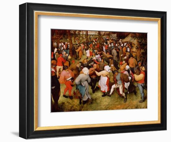 The Wedding Dance, C.1566 (Oil on Panel)-Pieter Bruegel the Elder-Framed Giclee Print