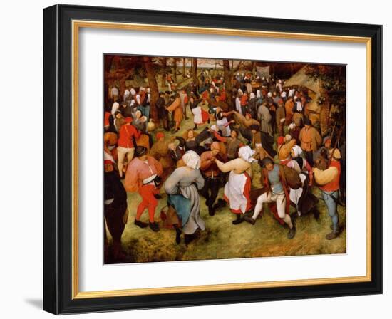 The Wedding Dance, C.1566 (Oil on Panel)-Pieter Bruegel the Elder-Framed Giclee Print