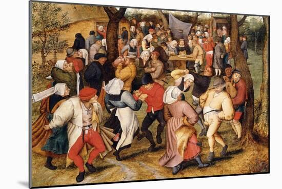 The Wedding Dance-Pieter Brueghel the Younger-Mounted Giclee Print