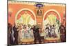 The Wedding Feast, 1917-Boris Michaylovich Kustodiev-Mounted Giclee Print