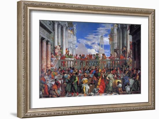 The Wedding Feast at Cana, 1563-Paolo Veronese-Framed Giclee Print