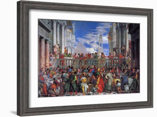 The Wedding Feast at Cana, 1563-Paolo Veronese-Framed Giclee Print