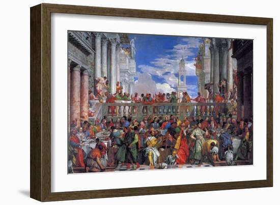 The Wedding Feast at Cana, 1563-Paolo Veronese-Framed Giclee Print