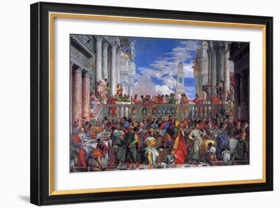 The Wedding Feast at Cana, 1563-Paolo Veronese-Framed Giclee Print