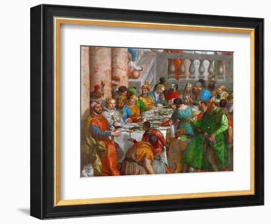 The Wedding Feast at Cana (Detail)-Paolo Veronese-Framed Giclee Print