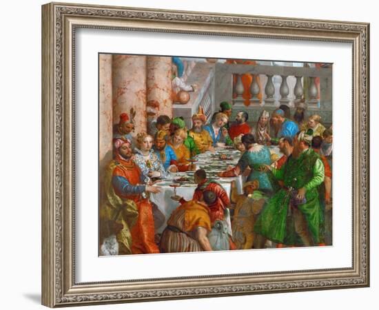 The Wedding Feast at Cana (Detail)-Paolo Veronese-Framed Giclee Print