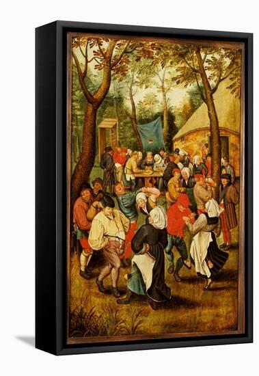 The Wedding Feast (Oil on Panel)-Pieter the Younger Brueghel-Framed Premier Image Canvas