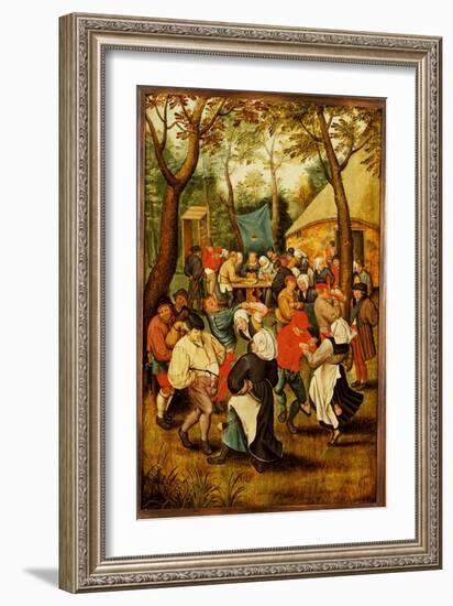 The Wedding Feast (Oil on Panel)-Pieter the Younger Brueghel-Framed Giclee Print