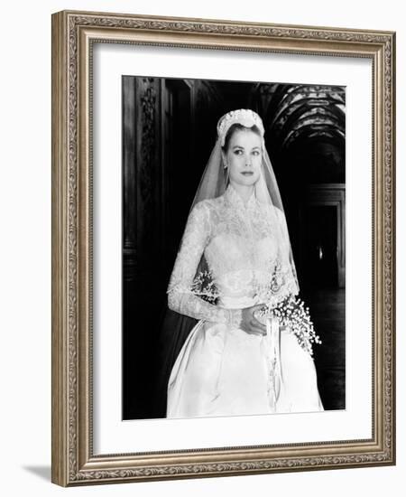 The Wedding in Monaco, Grace Kelly, 1956-null-Framed Photo