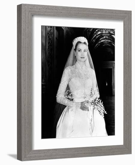 The Wedding in Monaco, Grace Kelly, 1956-null-Framed Photo