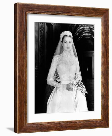 The Wedding in Monaco, Grace Kelly, 1956-null-Framed Photo