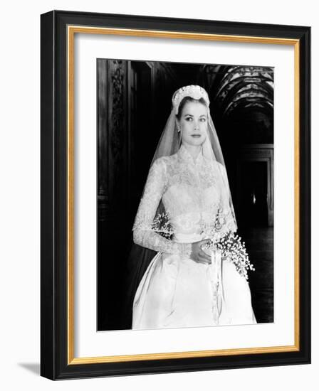 The Wedding in Monaco, Grace Kelly, 1956-null-Framed Photo