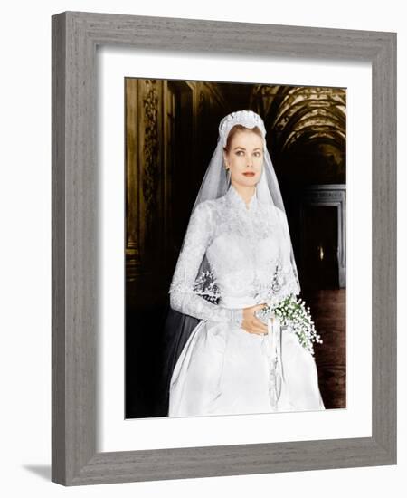 THE WEDDING IN MONACO, Grace Kelly, 1956-null-Framed Photo