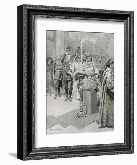 The Wedding of a Nobleman-Frederic De Haenen-Framed Giclee Print