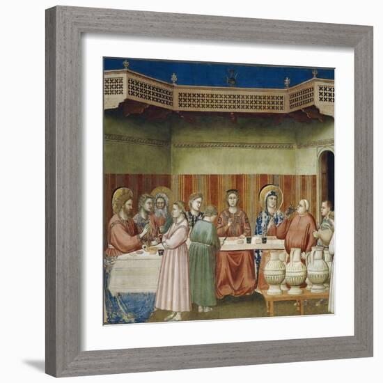 The Wedding of Cana, Detail from Life and Passion of Christ, 1303-1305-Giotto di Bondone-Framed Giclee Print