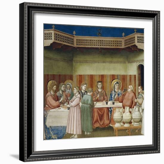 The Wedding of Cana, Detail from Life and Passion of Christ, 1303-1305-Giotto di Bondone-Framed Giclee Print