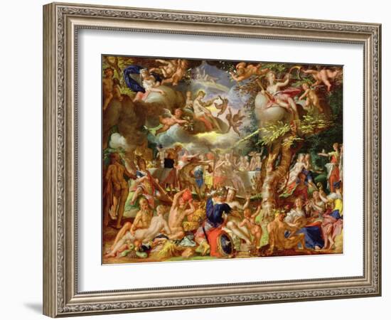 The Wedding of Cupid and Psyche-Joachim Wtewael Or Utewael-Framed Giclee Print