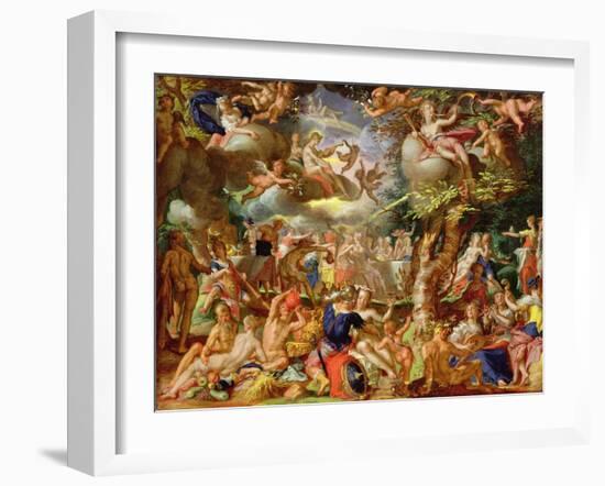 The Wedding of Cupid and Psyche-Joachim Wtewael Or Utewael-Framed Giclee Print