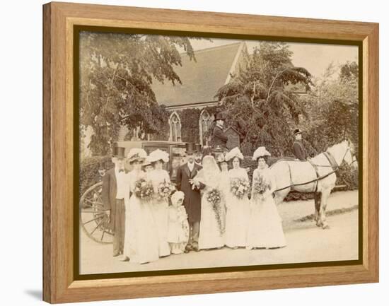 The Wedding of Mr. Edwin Frederick Sage to Clare Weston at St. Stephen's Selly Hill-null-Framed Premier Image Canvas