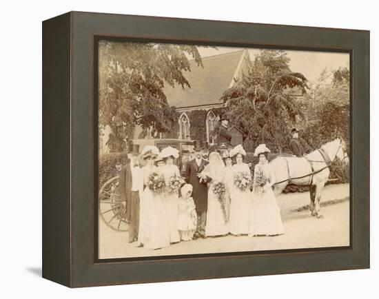 The Wedding of Mr. Edwin Frederick Sage to Clare Weston at St. Stephen's Selly Hill-null-Framed Premier Image Canvas
