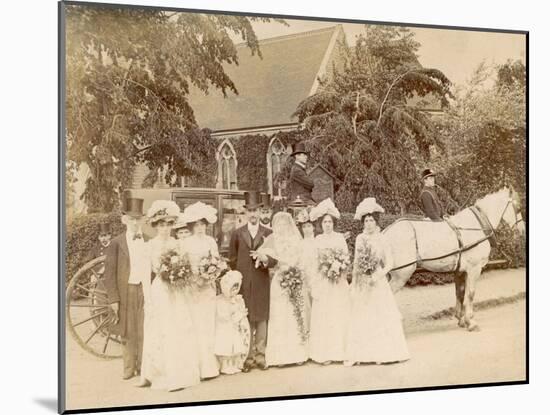 The Wedding of Mr. Edwin Frederick Sage to Clare Weston at St. Stephen's Selly Hill-null-Mounted Photographic Print